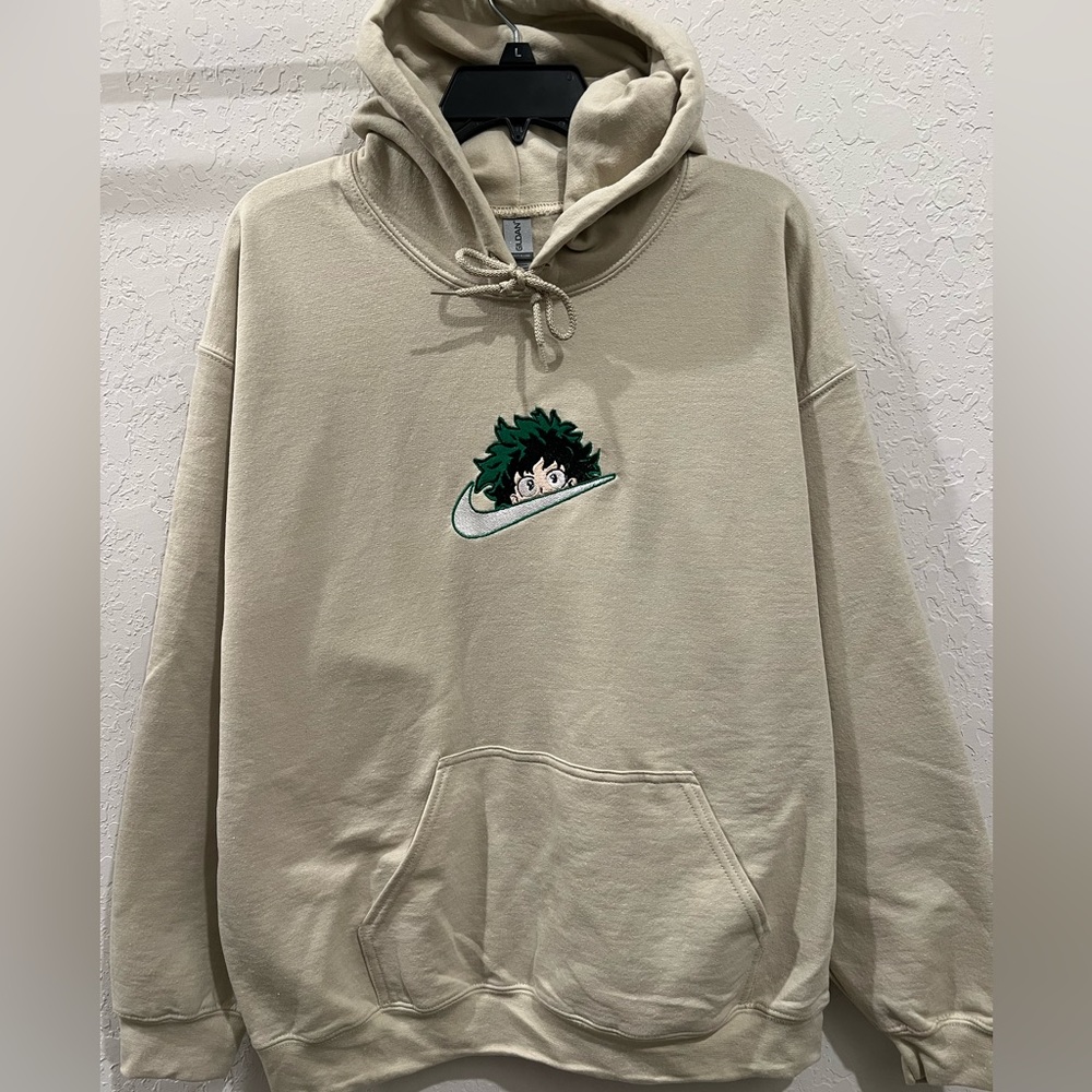 Deku check Cream Hoodie anime my hero academia izuku midoriya - Picture 5 of 6
